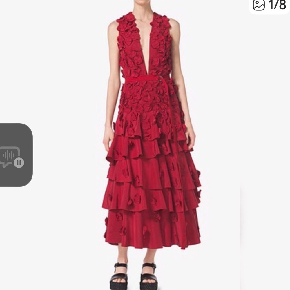Chic Sleeveless Red Midi Dress